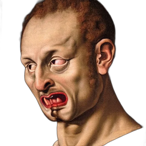 face, mask, creature, staff transparent PNG cut-out