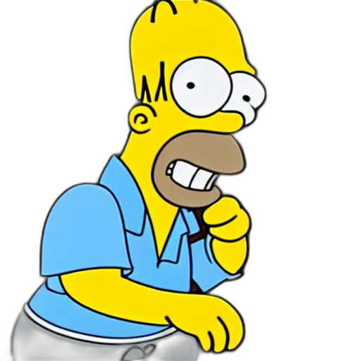 cartoon, photorealistic, concept art, homer transparent PNG cut-out
