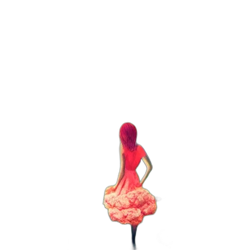 dress, flower, hat, hair transparent PNG cut-out