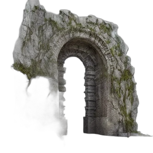 building, dragon, sword, staff transparent PNG cut-out