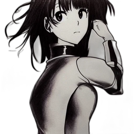 dress, robot, hair, weapon transparent PNG cut-out