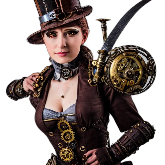 staff, hat, jewelry, fantasy art transparent PNG cut-out