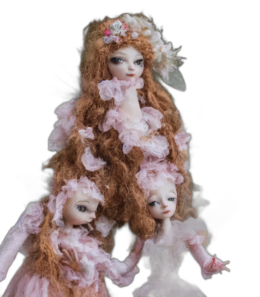 creature, dress, 3d render, concept art transparent PNG cut-out