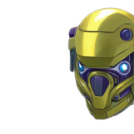 robot, mask, 3d render, concept art transparent PNG cut-out