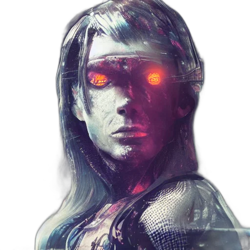 robot, face, mask, cyberpunk transparent PNG cut-out