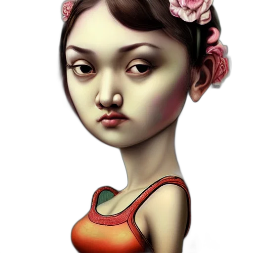 face, dress, jewelry, photorealistic transparent PNG cut-out