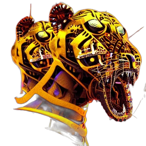 robot, mask, crown, cyberpunk transparent PNG cut-out