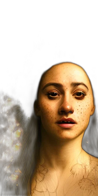 face, robot, mask, hair transparent PNG cut-out