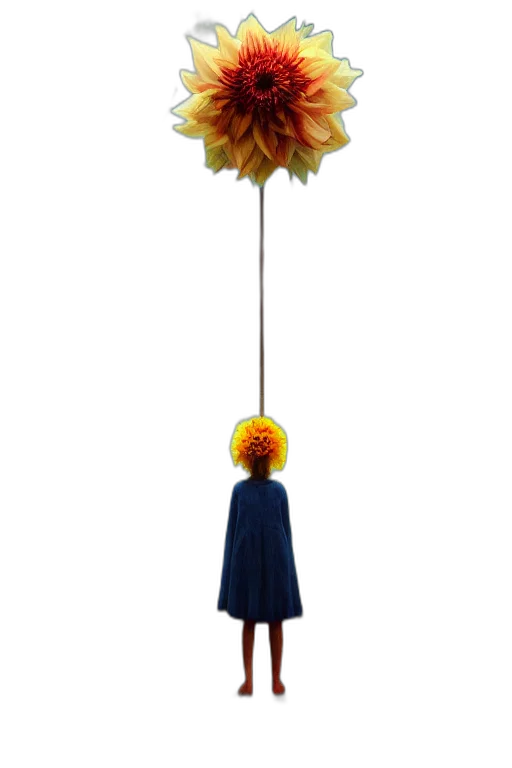 flower, umbrella, dress, staff transparent PNG cut-out