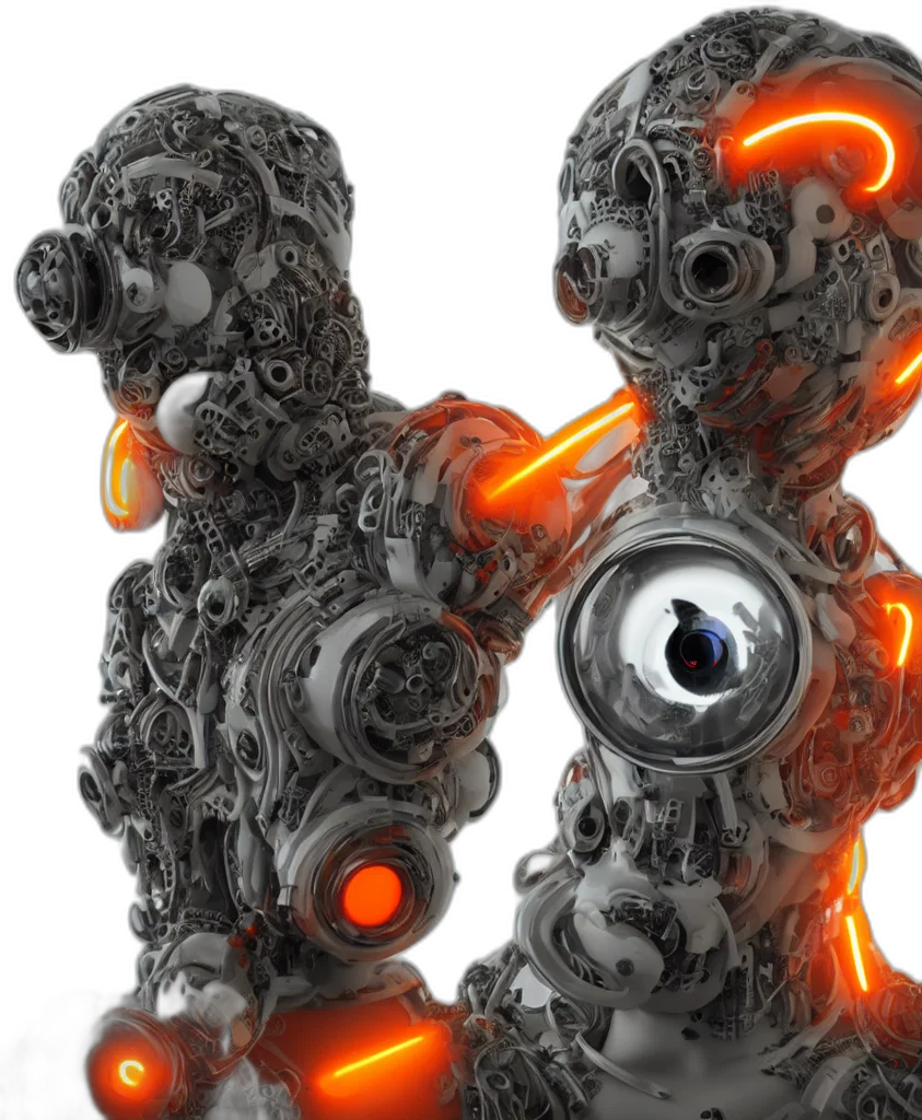 robot, weapon, jewelry, mask transparent PNG cut-out