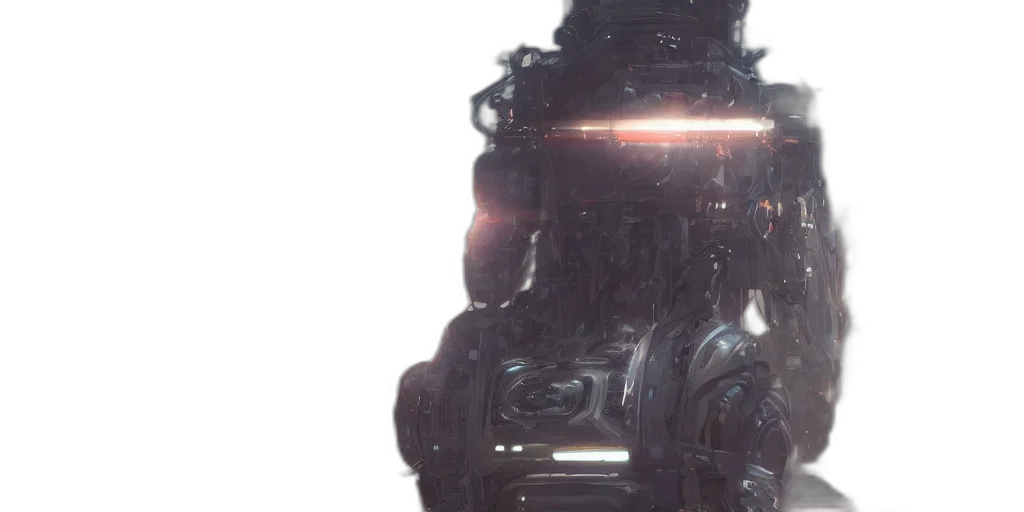 robot, cyberpunk, concept art, 3d render transparent PNG cut-out