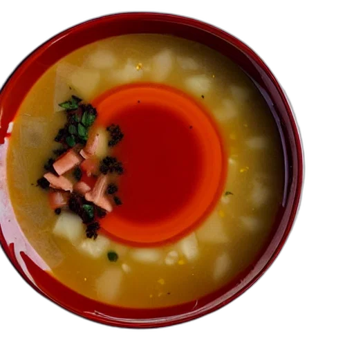 food, photorealistic, bowl, soup transparent PNG cut-out