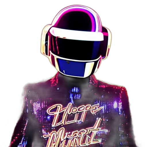 jacket, robot, mask, vaporwave transparent PNG cut-out
