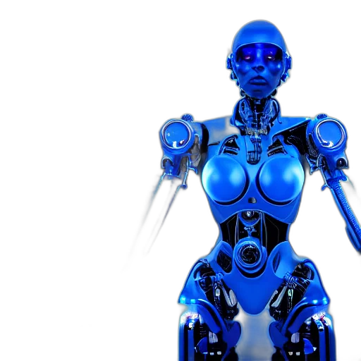 robot, cyberpunk, 3d render, concept art transparent PNG cut-out