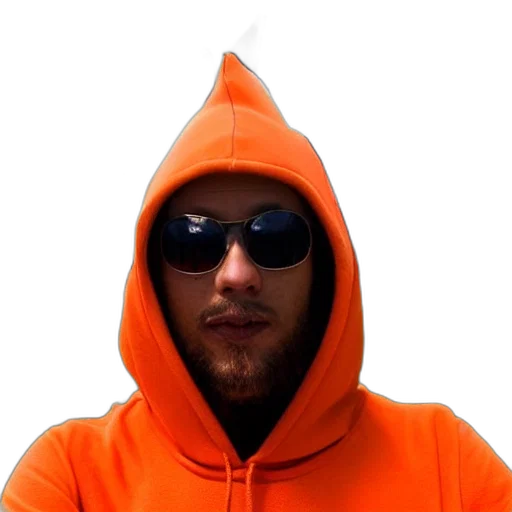 jacket, face, staff, creature transparent PNG cut-out