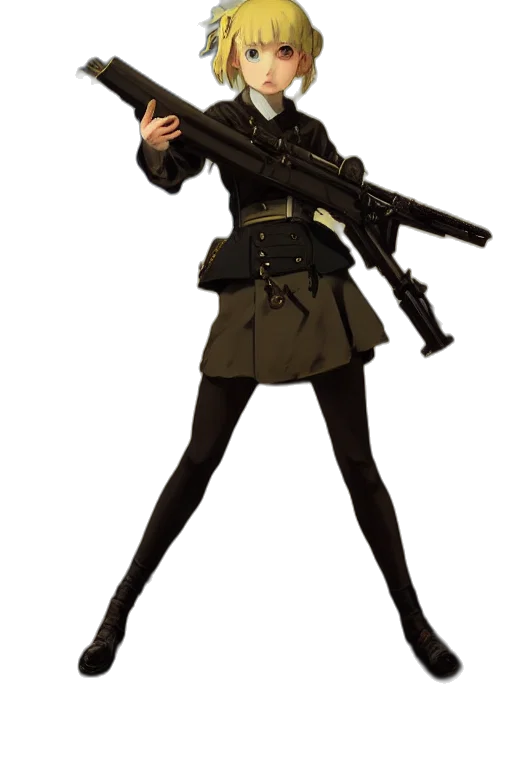 weapon, staff, jacket, concept art transparent PNG cut-out