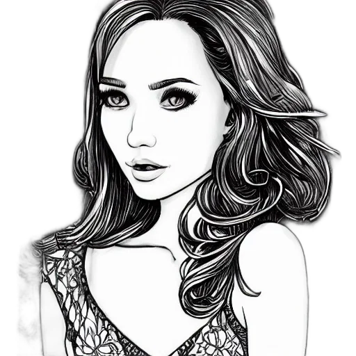 dress, face, cartoon, comic book art transparent PNG cut-out