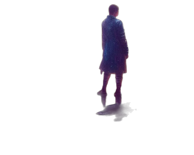 dress, jacket, staff, robot transparent PNG cut-out