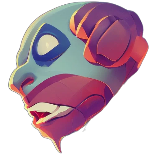mask, robot, face, creature transparent PNG cut-out