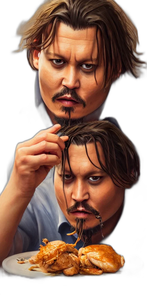 face, hair, mask, staff transparent PNG cut-out