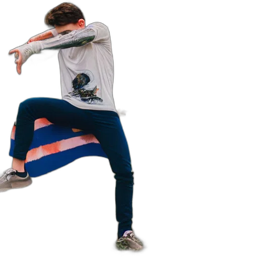 jacket, creature, shoes, staff transparent PNG cut-out