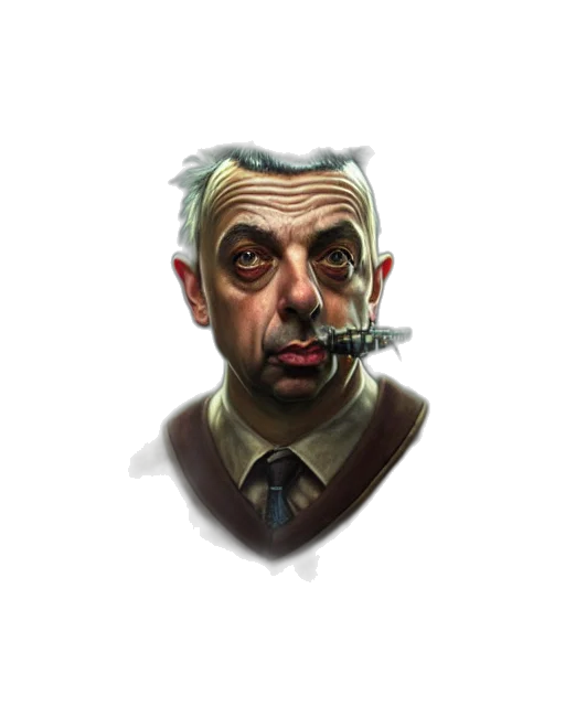 face, mask, creature, staff transparent PNG cut-out