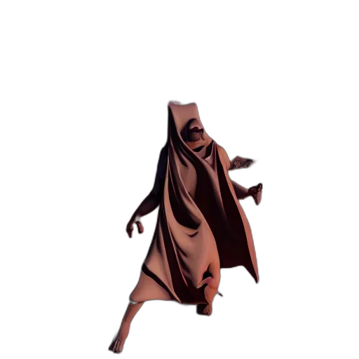 creature, dress, mask, staff transparent PNG cut-out