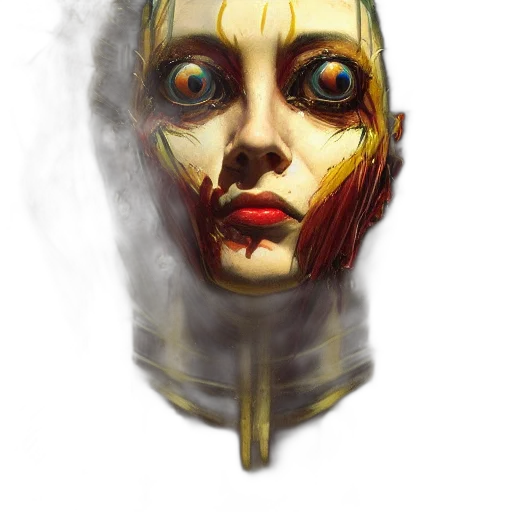 mask, face, robot, creature transparent PNG cut-out