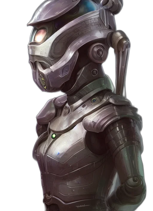 robot, concept art, cyberpunk, fantasy art transparent PNG cut-out