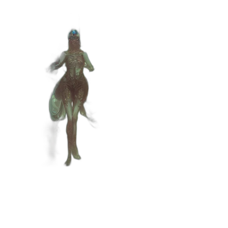 dress, creature, staff, dragon transparent PNG cut-out