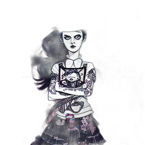 dress, mask, concept art, watercolor transparent PNG cut-out