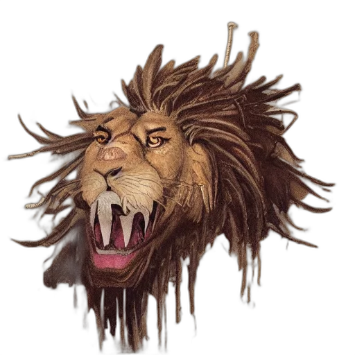 crown, animal, hair, staff transparent PNG cut-out