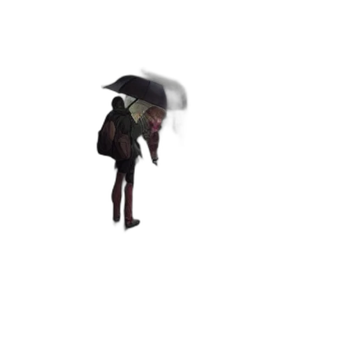 umbrella, jacket, hat, creature transparent PNG cut-out