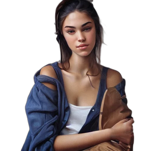jacket, jewelry, dress, face transparent PNG cut-out