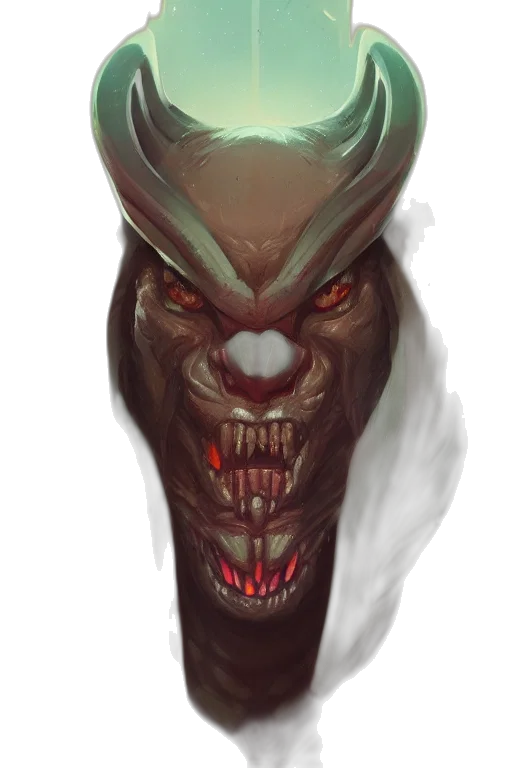 creature, mask, face, concept art transparent PNG cut-out