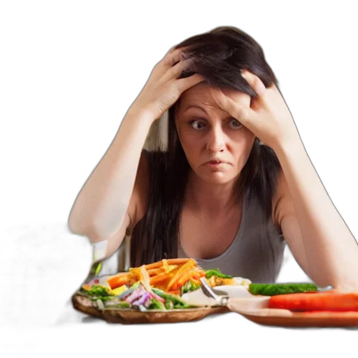 food, indecisive, wife, thinking transparent PNG cut-out