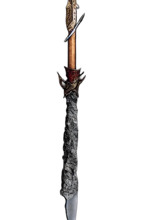 sword, staff, weapon, dragon transparent PNG cut-out