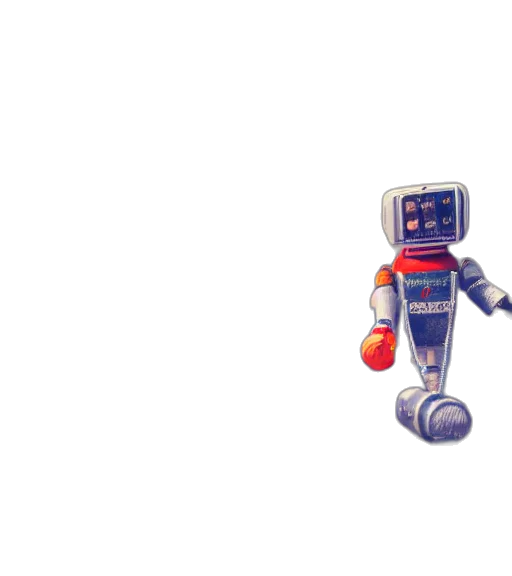 robot, 3d render, pixel art, concept art transparent PNG cut-out