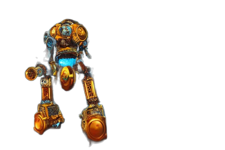 robot, weapon, concept art, 3d render transparent PNG cut-out