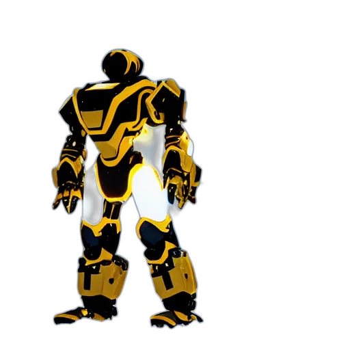 robot, concept art, 3d render, pixel art transparent PNG cut-out