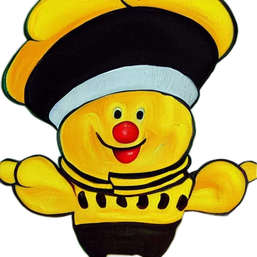 robot, hat, staff, face transparent PNG cut-out
