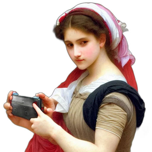 dress, weapon, face, staff transparent PNG cut-out