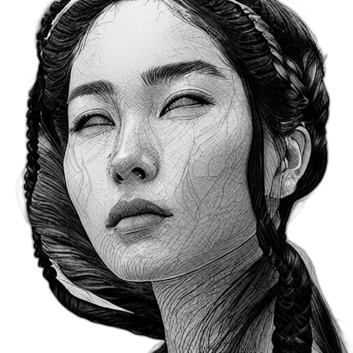 face, hair, dragon, mask transparent PNG cut-out