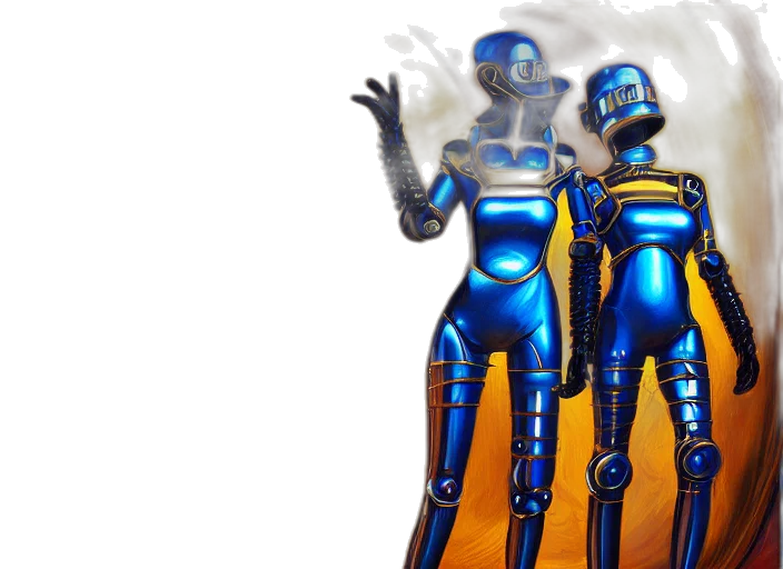 robot, concept art, 3d render, outer space transparent PNG cut-out