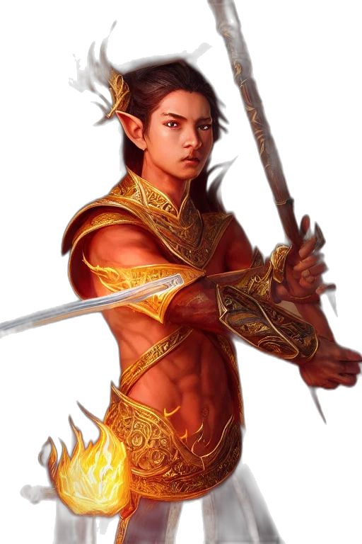 sword, staff, dragon, fantasy art transparent PNG cut-out