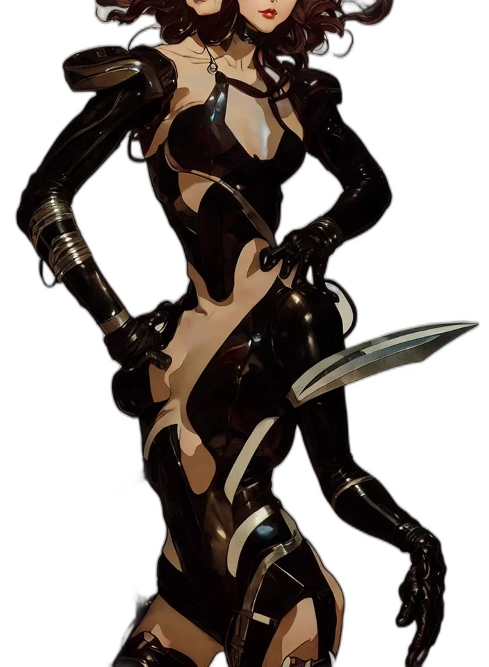 weapon, robot, staff, dress transparent PNG cut-out