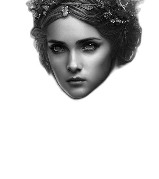 crown, face, mask, photorealistic transparent PNG cut-out