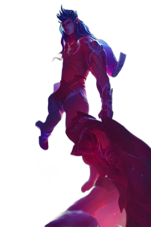 jacket, creature, weapon, staff transparent PNG cut-out