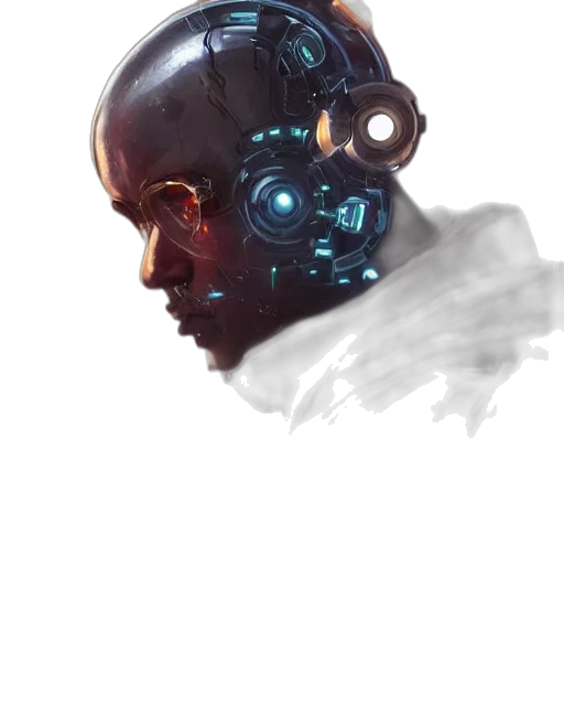 robot, mask, face, creature transparent PNG cut-out