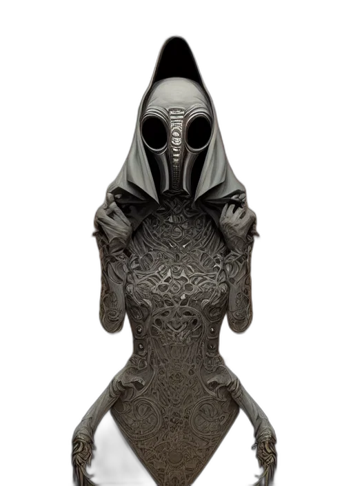 dress, mask, creature, robot transparent PNG cut-out